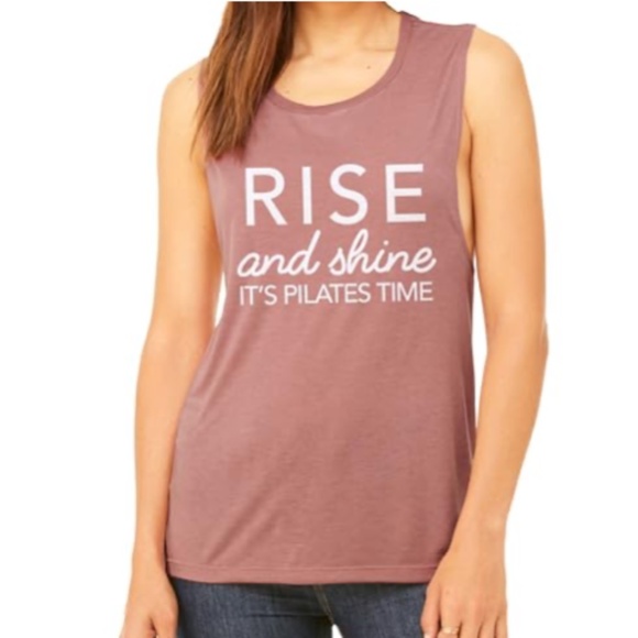 Spunky Pineapple Pilates Muscle Tank Mauve L - Picture 1 of 7